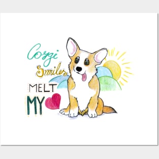 Corgi dog lover cute puppy gift Posters and Art